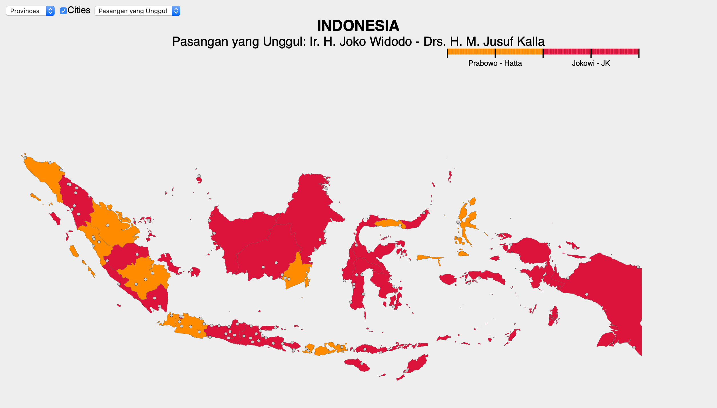 Winning Candidate by Provinces