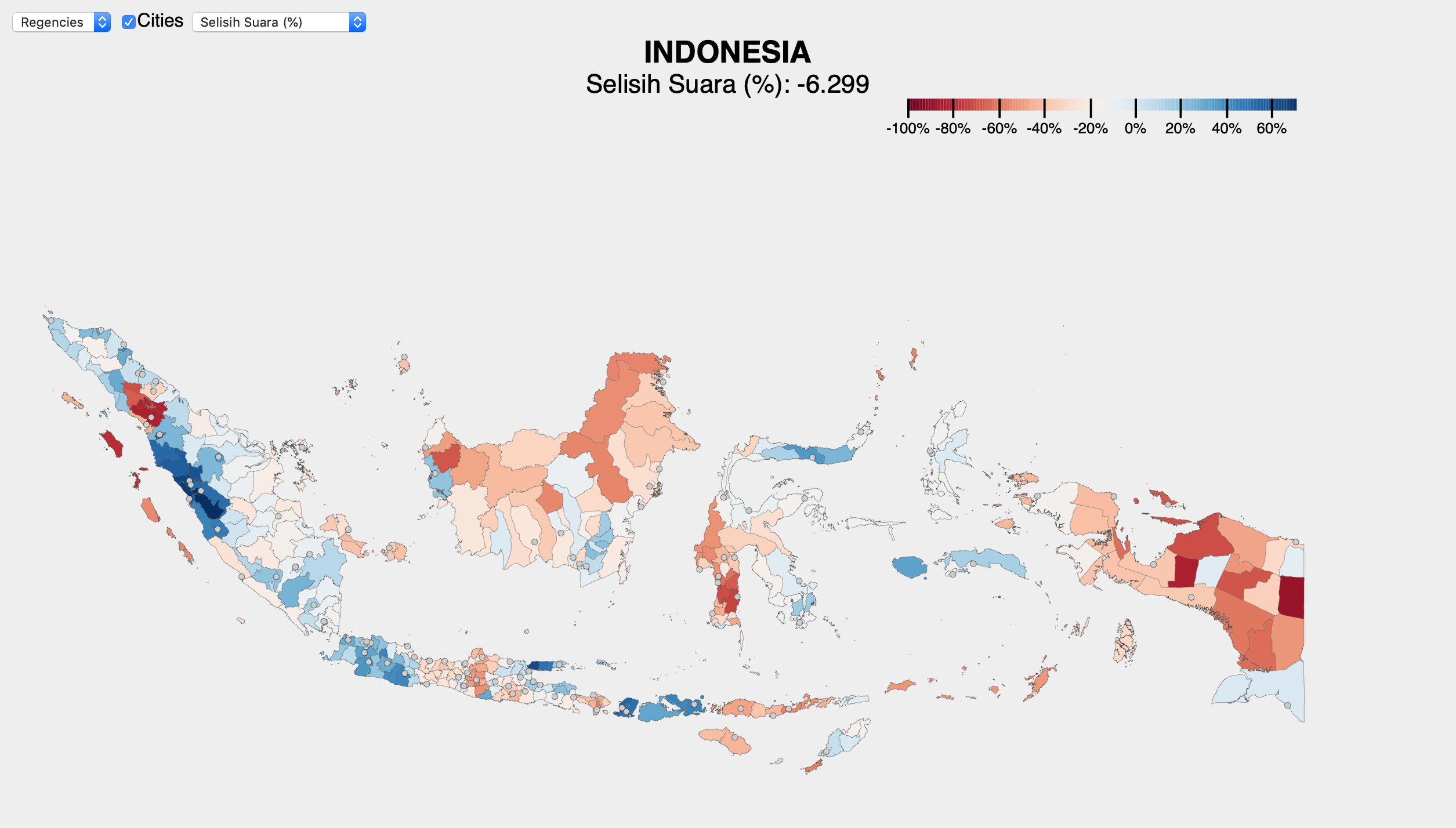 Margin Percentage of Winning Votes